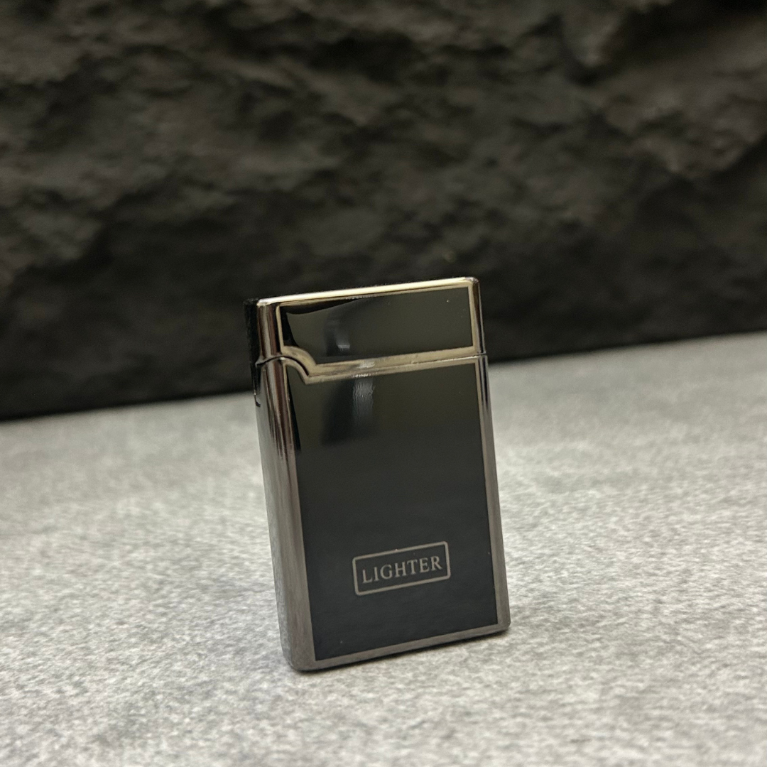 Black Glossy Red Flame Lighter