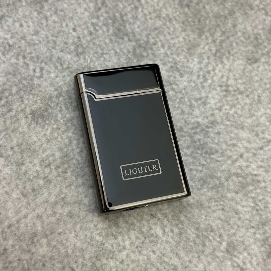 Black Glossy Red Flame Lighter