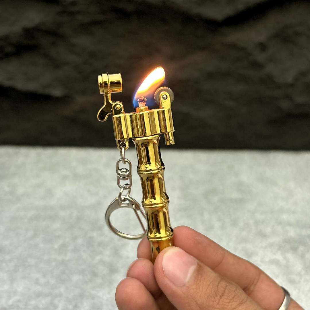 Golden Bamboo Keychain Lighter