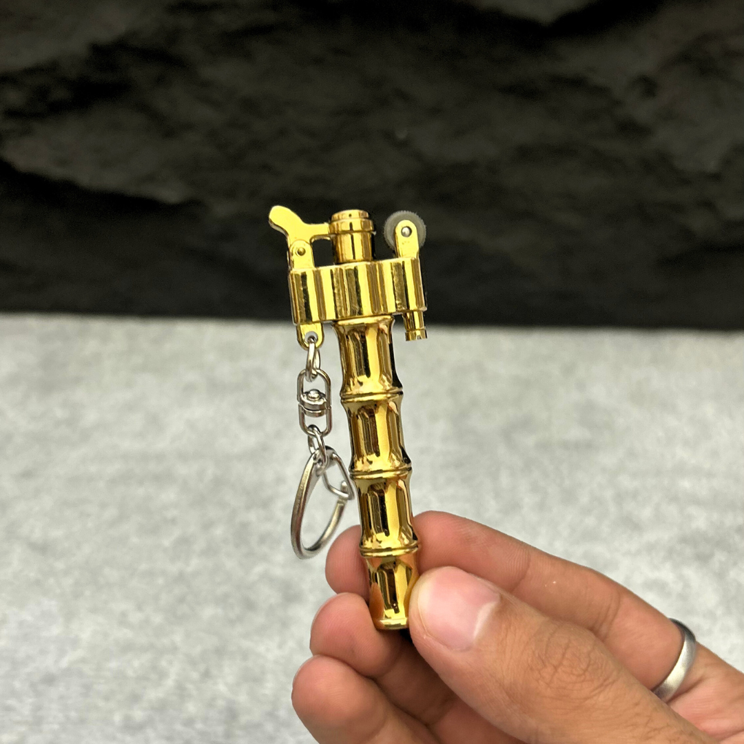 Golden Bamboo Keychain Lighter