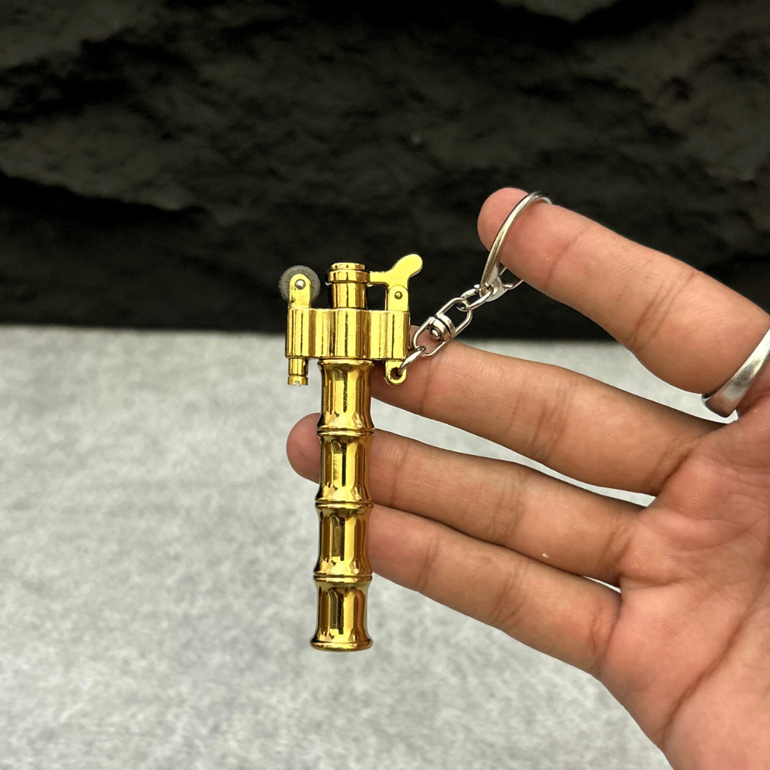Golden Bamboo Keychain Lighter