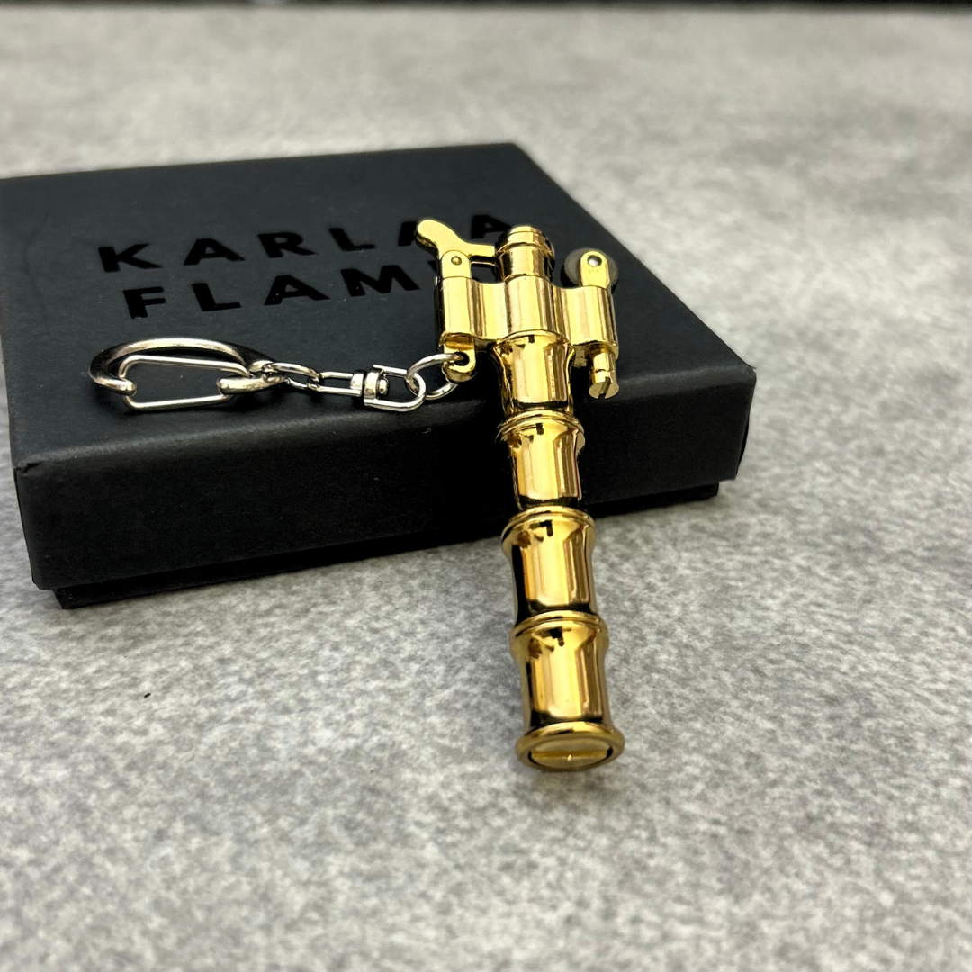 Golden Bamboo Keychain Lighter