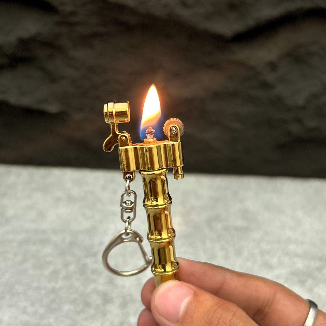 Golden Bamboo Keychain Lighter