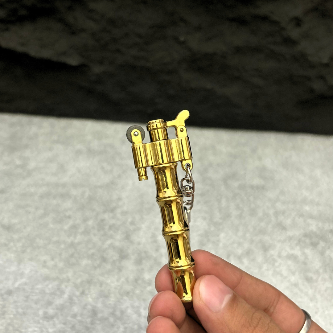 Golden Bamboo Keychain Lighter