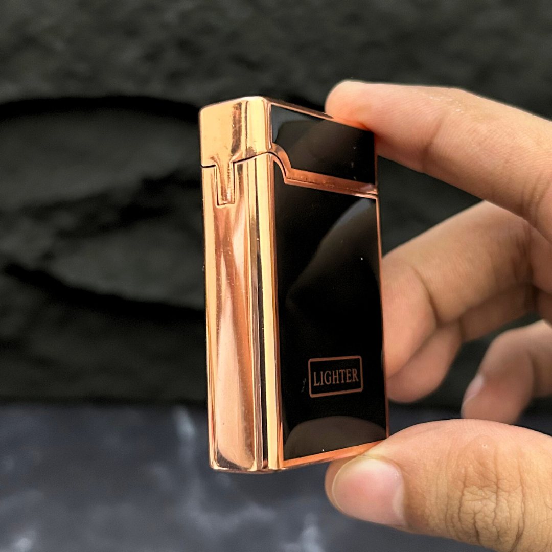 Black Glossy Red Flame Lighter