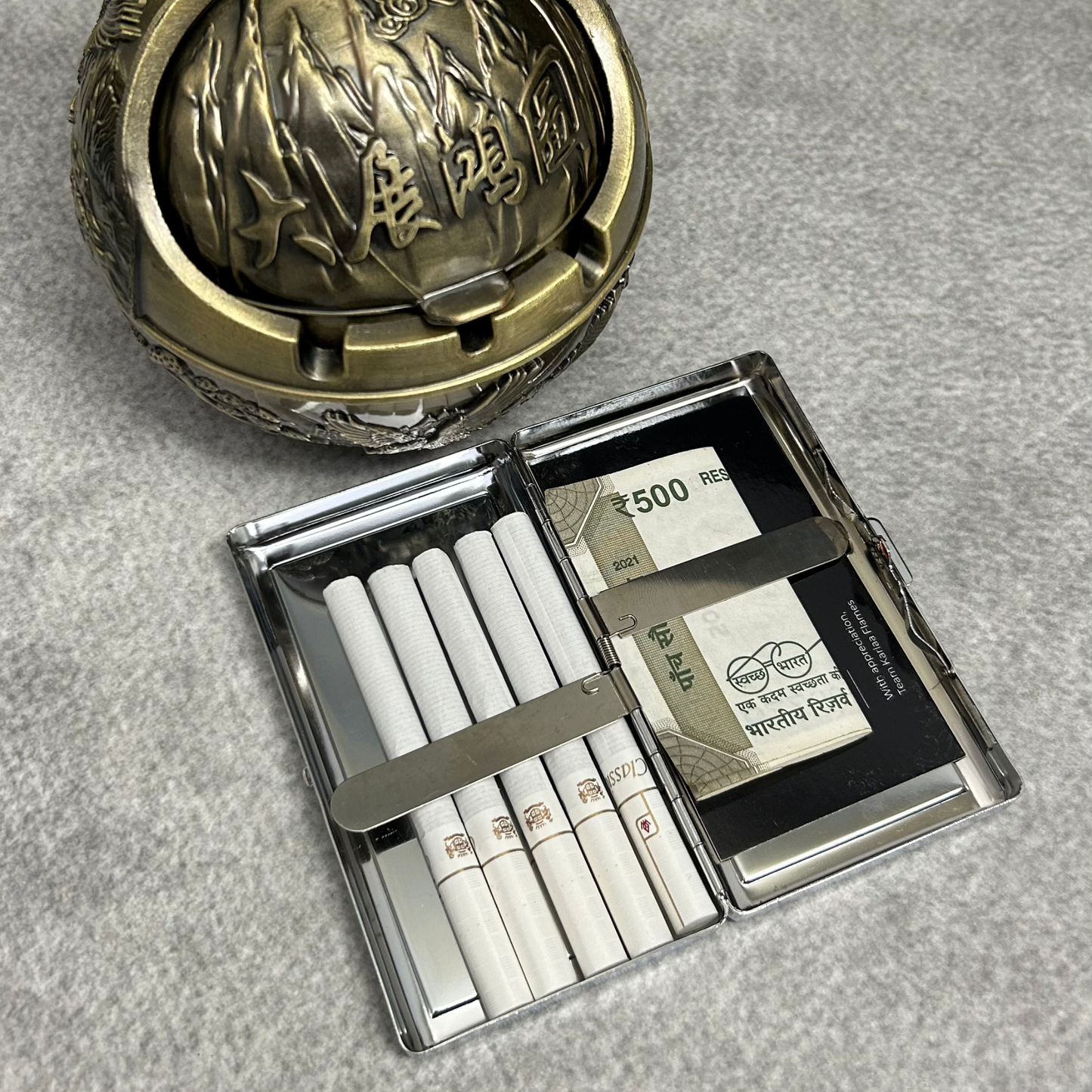 Carbon Metal Cigarette Case