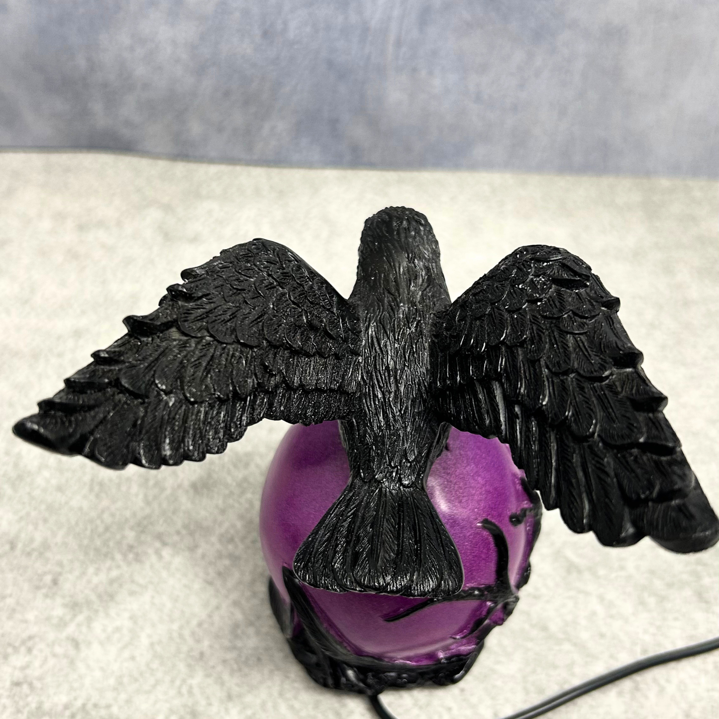 Gothic Resin Raven Table Lamp