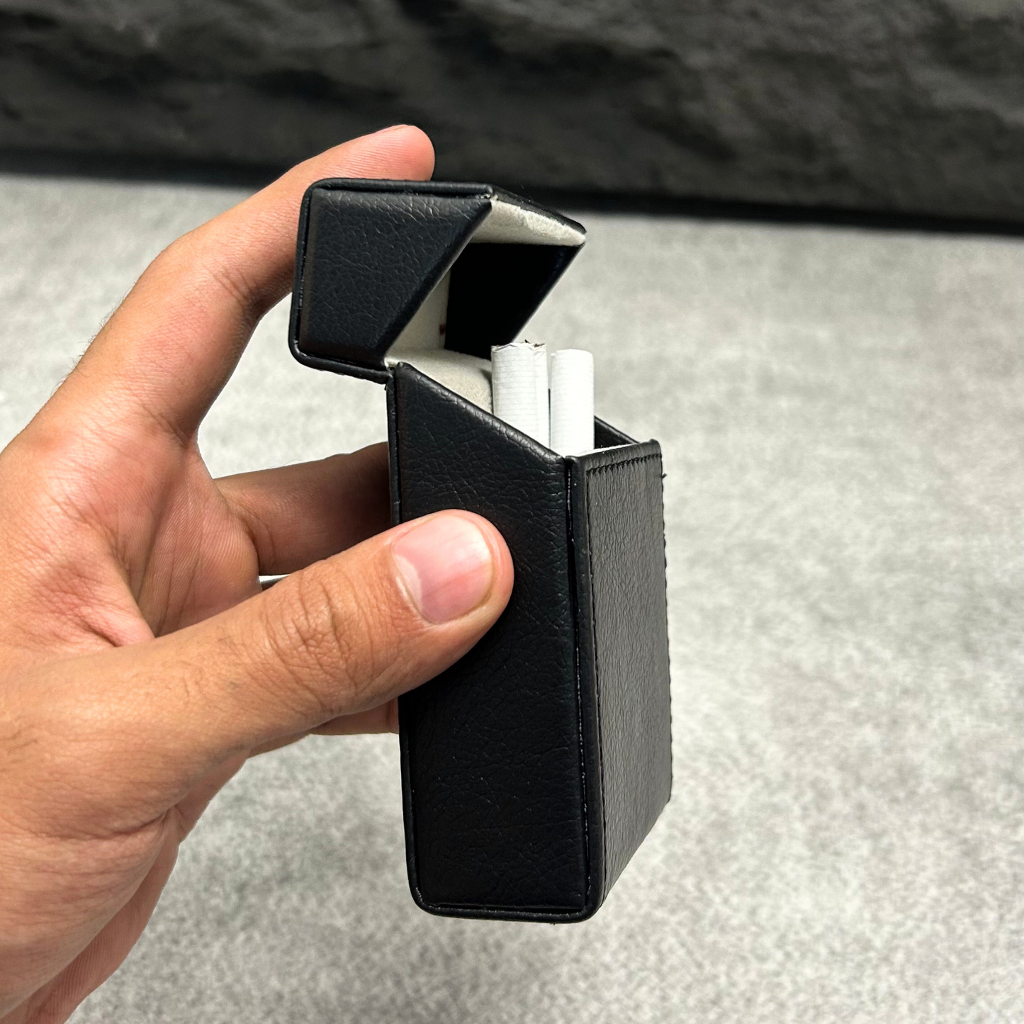 Leather Magnetic Cigarette Case