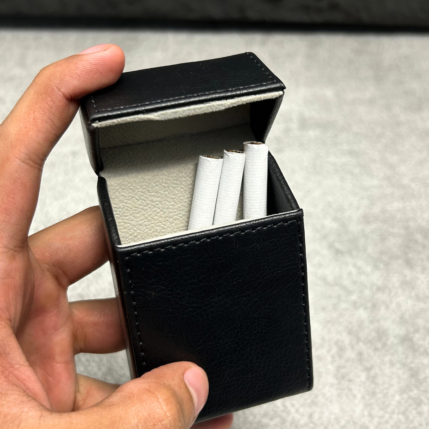 Leather Magnetic Cigarette Case