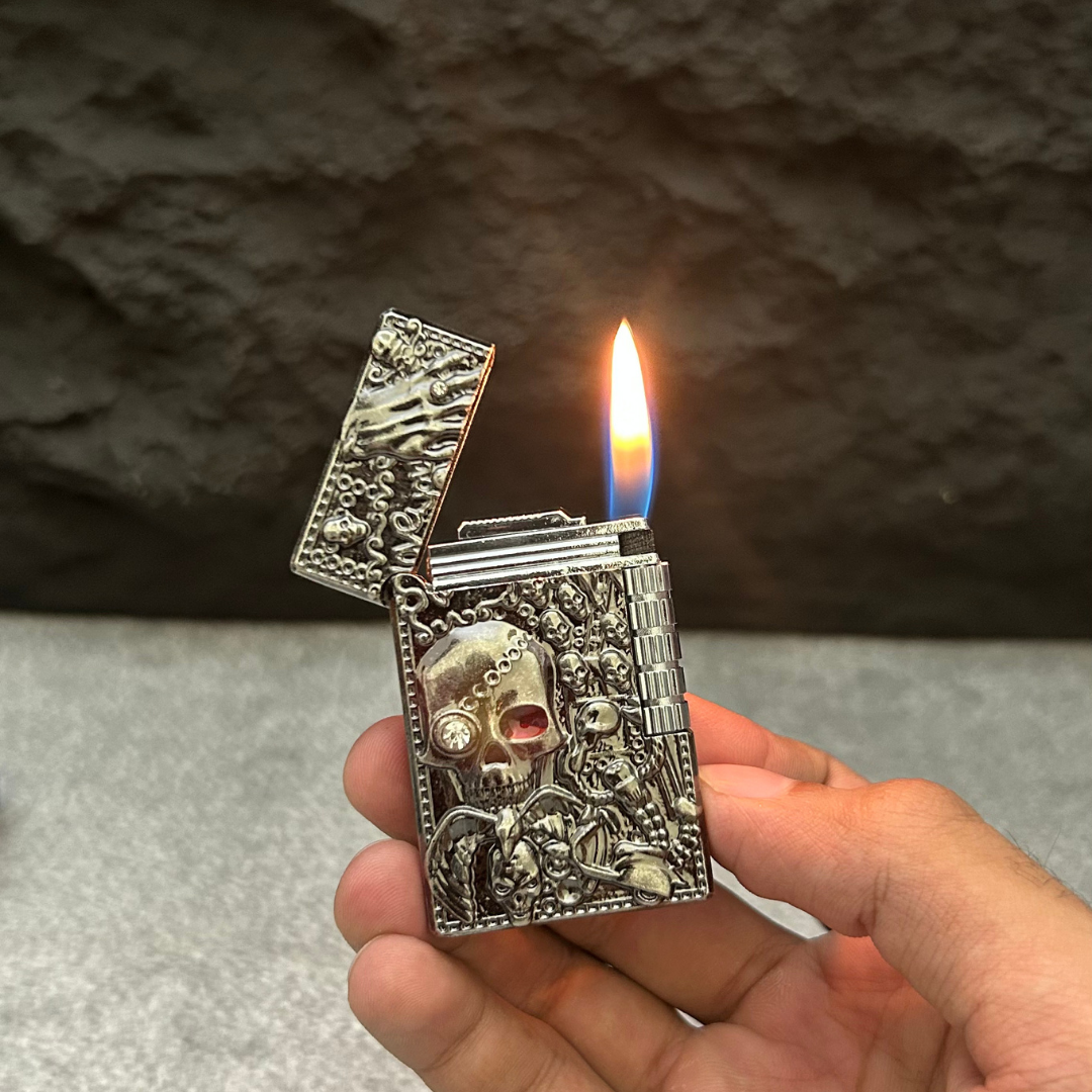 Engraved Skull Lighter