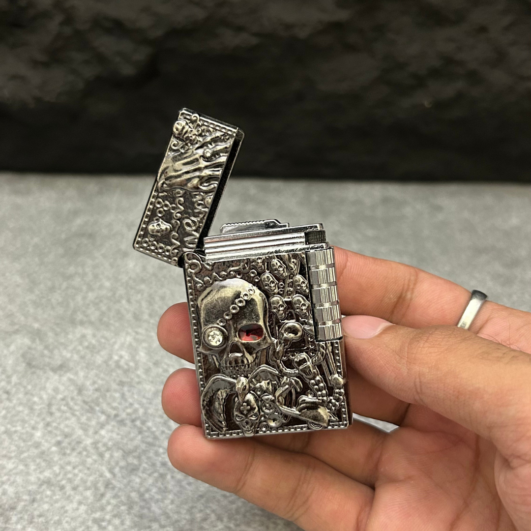 Engraved Skull Lighter