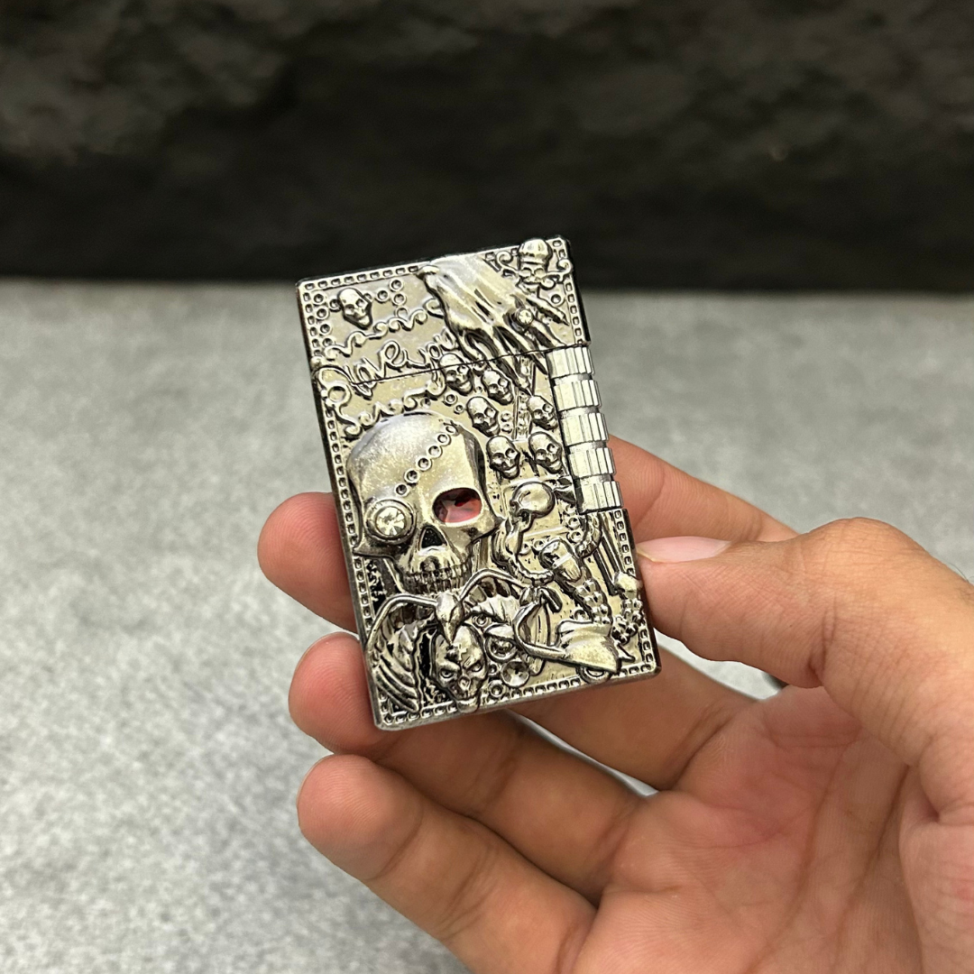 Engraved Skull Lighter