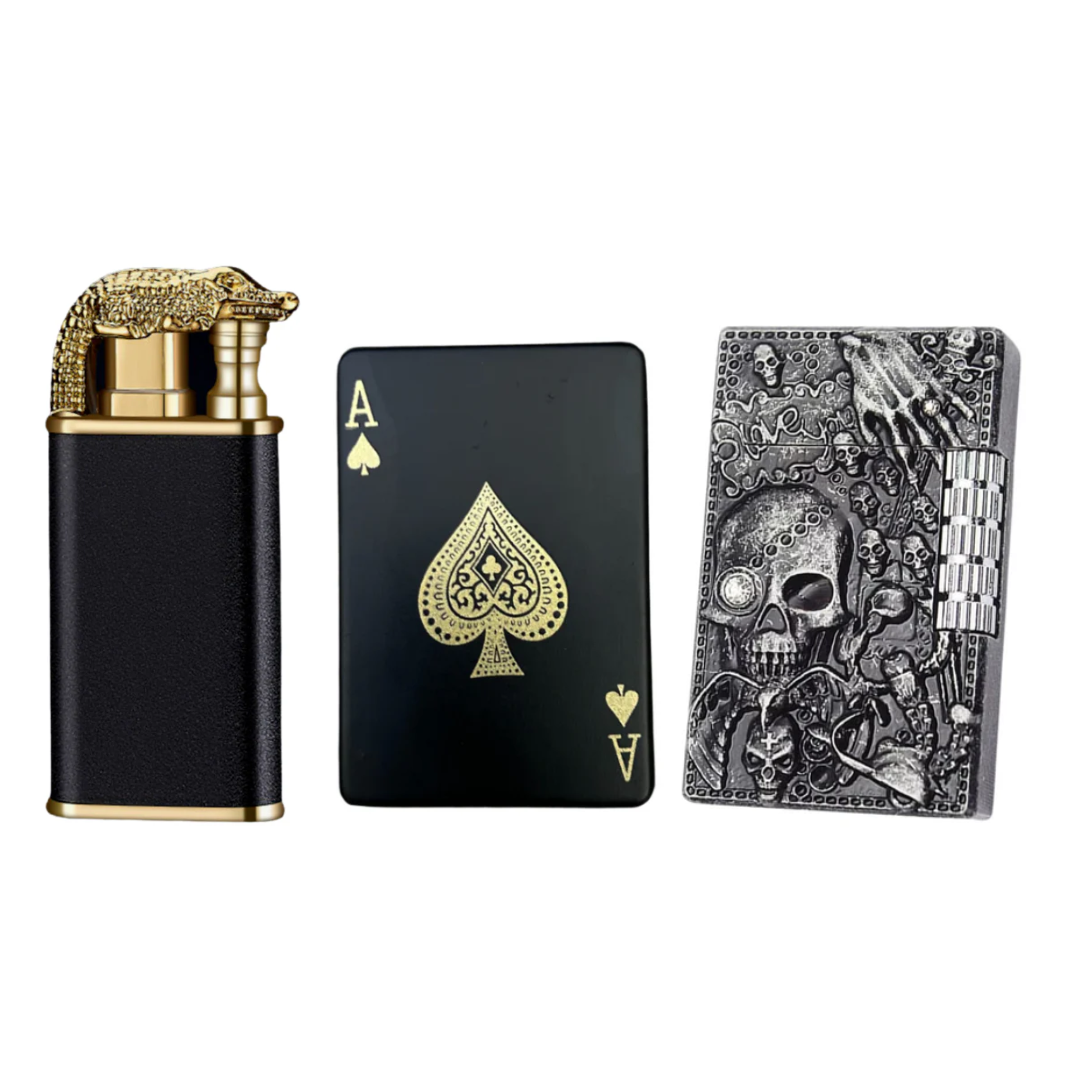 Green Flame Ace, Demon in the machine & Engraved Skull - Pack of 3 (PREPAID ONLY)